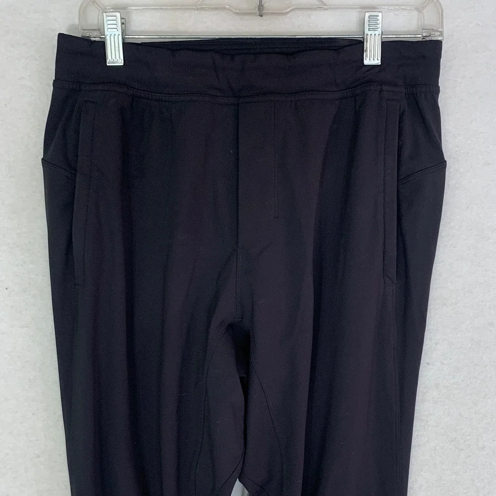 Lululemon Surge Jogger Mens S Black Excellent Reflective Zip‎ Cuff Running Pants